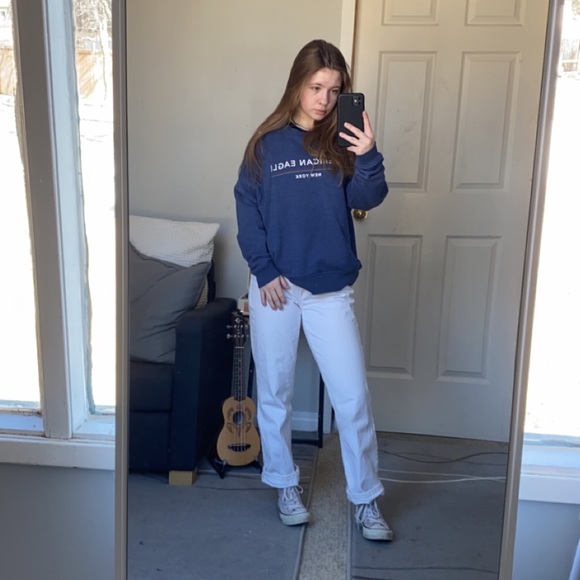 American Eagle Blue Oversized crew neck - Picture 2 of 8
